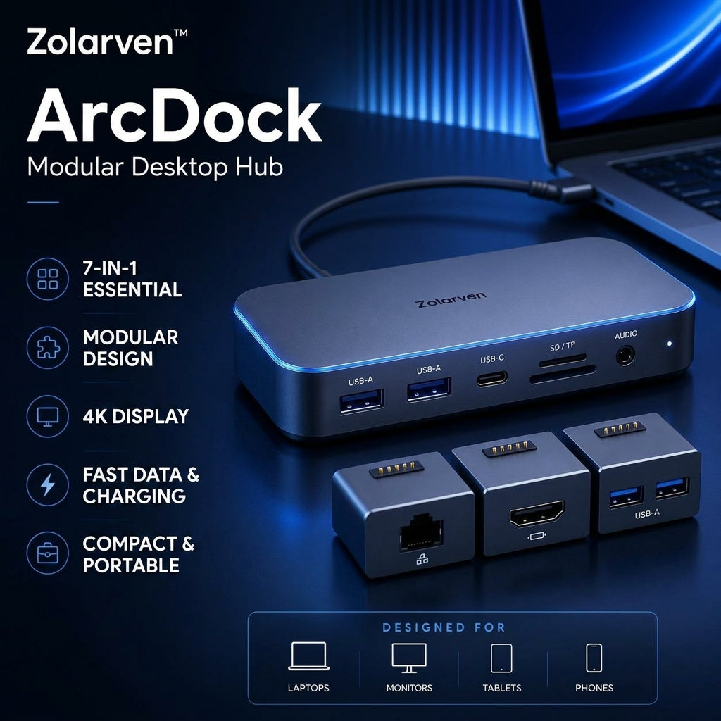 Zolarven™ ArcDock Modular Desktop Hub